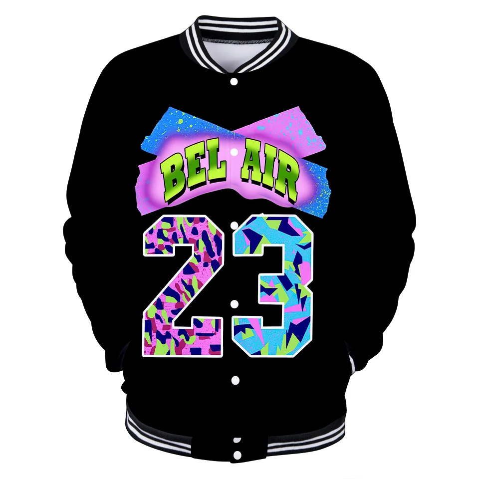 

Men jackets Coats 90s Sitcom The Fresh Prince Coats Baseball uniform 3D Printed Cartoon Casual Baseball jacket Kids Sized