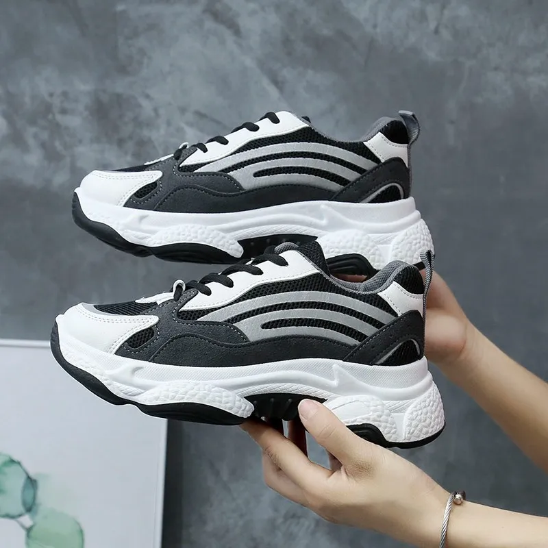 

Classic Women Designer Breathable Casual Shoes Platform Fashion Outdoor Comfortable Girl Chunky Sneakers De Mujer Tenis Feminino