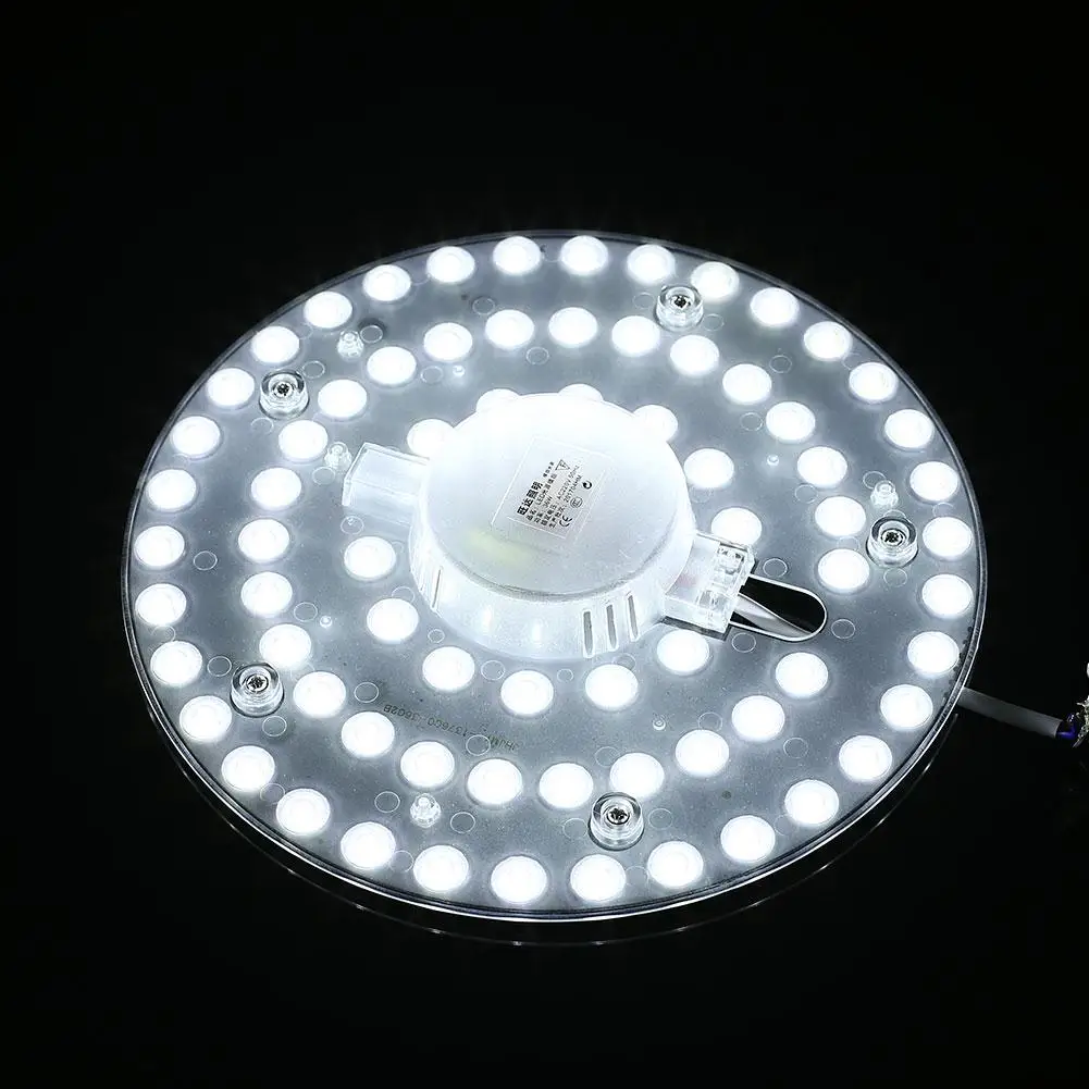 

72LED 36W 36W Round Lens Light Replace Beads Beads NAS 6000K 220V Board 2835SMD Energy Saving