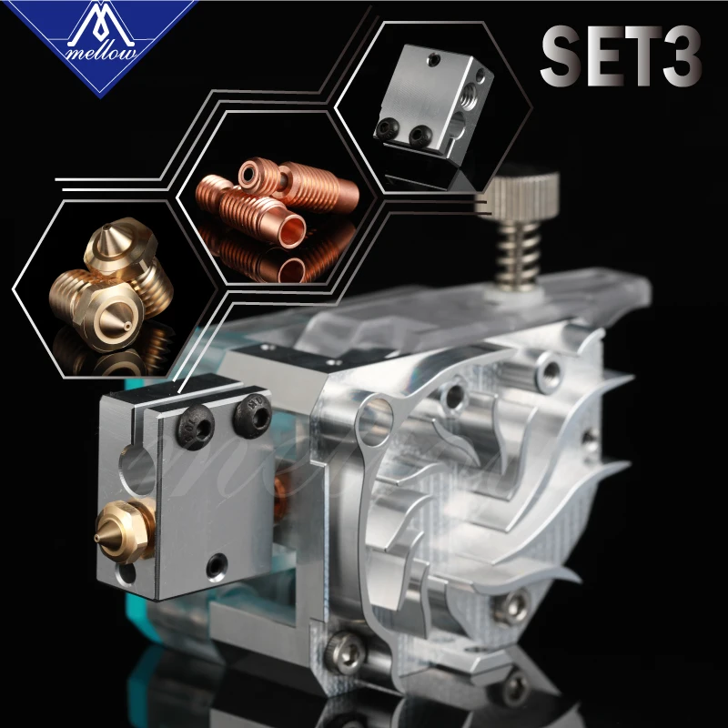 Mellow левый NF-DDG-WIND биметаллический двойной привод V6 DDG экструдер для Ender 3 Reprap Mk8 I3 ANET