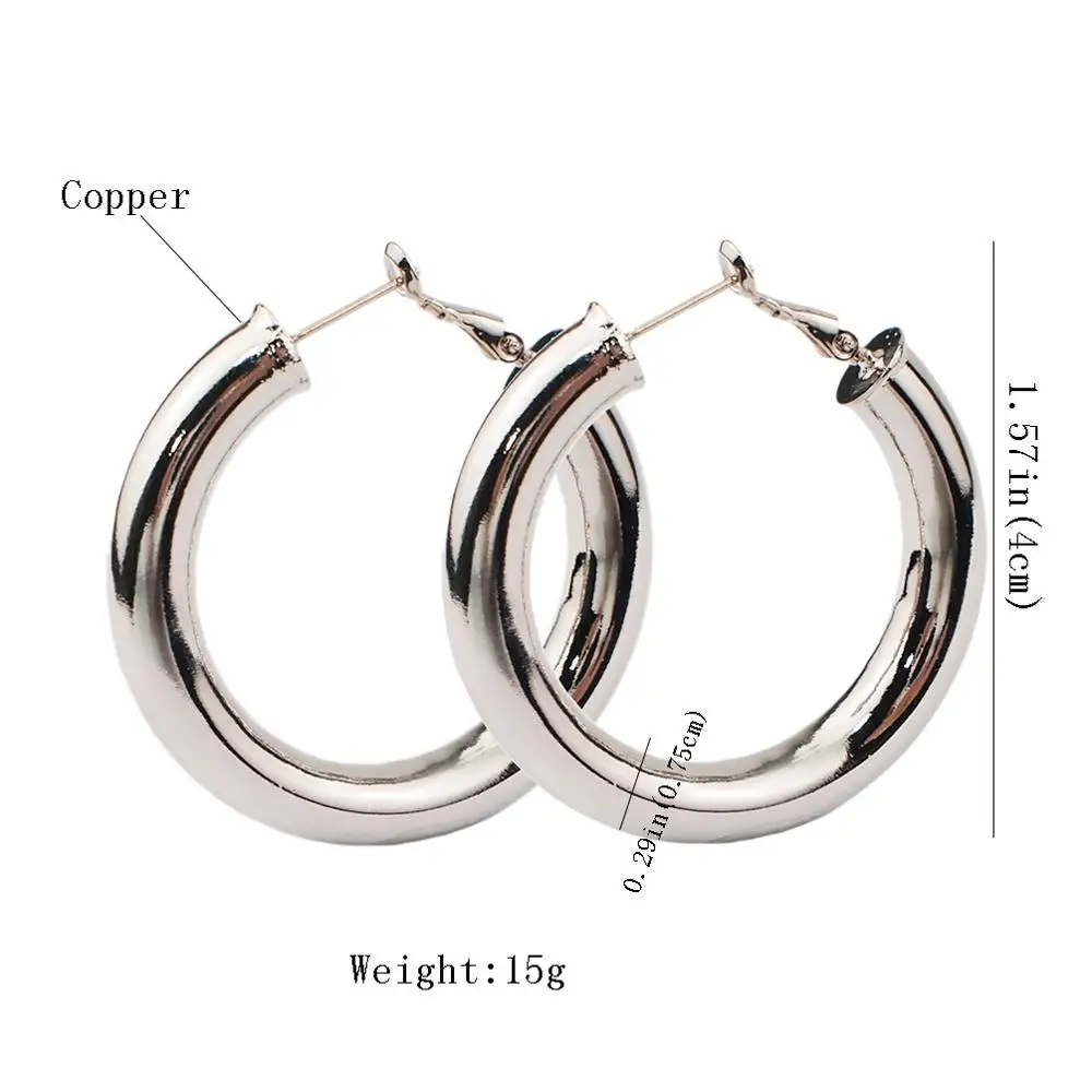 Женские серьги-кольца из меди диаметр 40 мм | Украшения и аксессуары