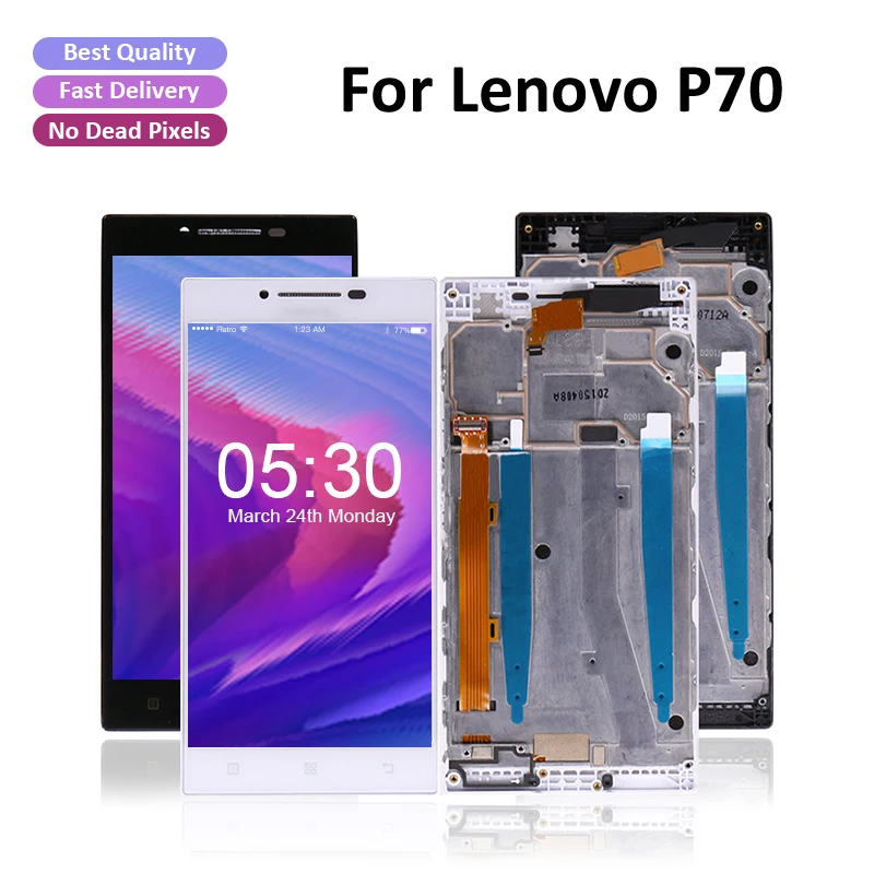 ЖК дисплей для Lenovo P70 сенсорный дигитайзер в сборе с рамкой экран дигитайзером на