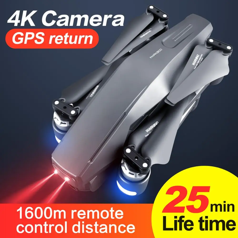 Квадрокоптер D4 Pro с широкоугольной камерой 4K 16 Мп Wi Fi FPV GPS|Радиоуправляемые