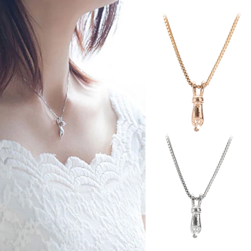 Женское Ожерелье Трендовое ожерелье с длинной цепочкой в виде кота собаки