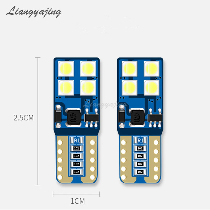 Автомобильная светодиодная лампа Canbus T10 W5W 8SMD 3030 автомобильная с клиновидным