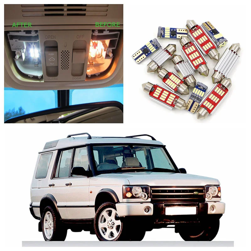 13 шт. автомобисветильник СВЕТОДИОДНЫЕ Лампы canbus для Land Rover Discovery 1999 2000 2001 2002 2003