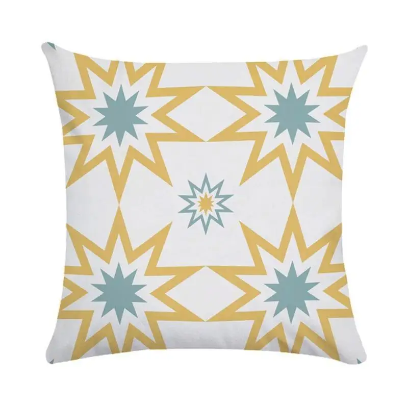 

Yellow Blue Geometry Striped Pattern Throw Curve Cover Pillow Decorative Cushion Pillowcase Cover Wholesale Room Decor Sofa M8W9