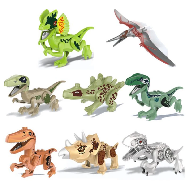 

Сборные строительные блоки, динозавры, животные, блоки, фигурки, мир, Трицератопс, фотоигрушки для детей, подарки