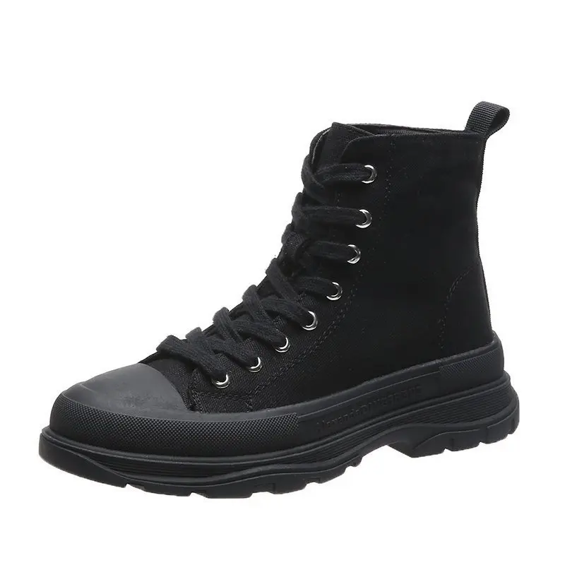 

2021 New high-top thickened bottom women's canvas shoes spring fashion women casual shoes outdoor sports shoes student sneakers