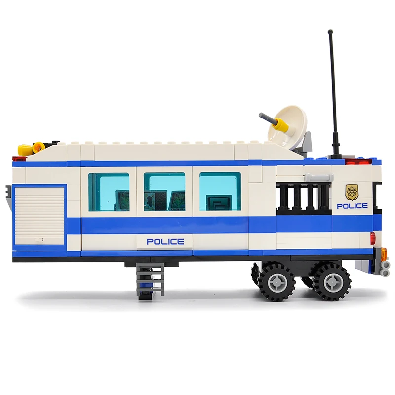 

407Pcs City Street Police Office Car Mobile Police Station Building Blocks Sets Model Bricks Educational Toys For Children