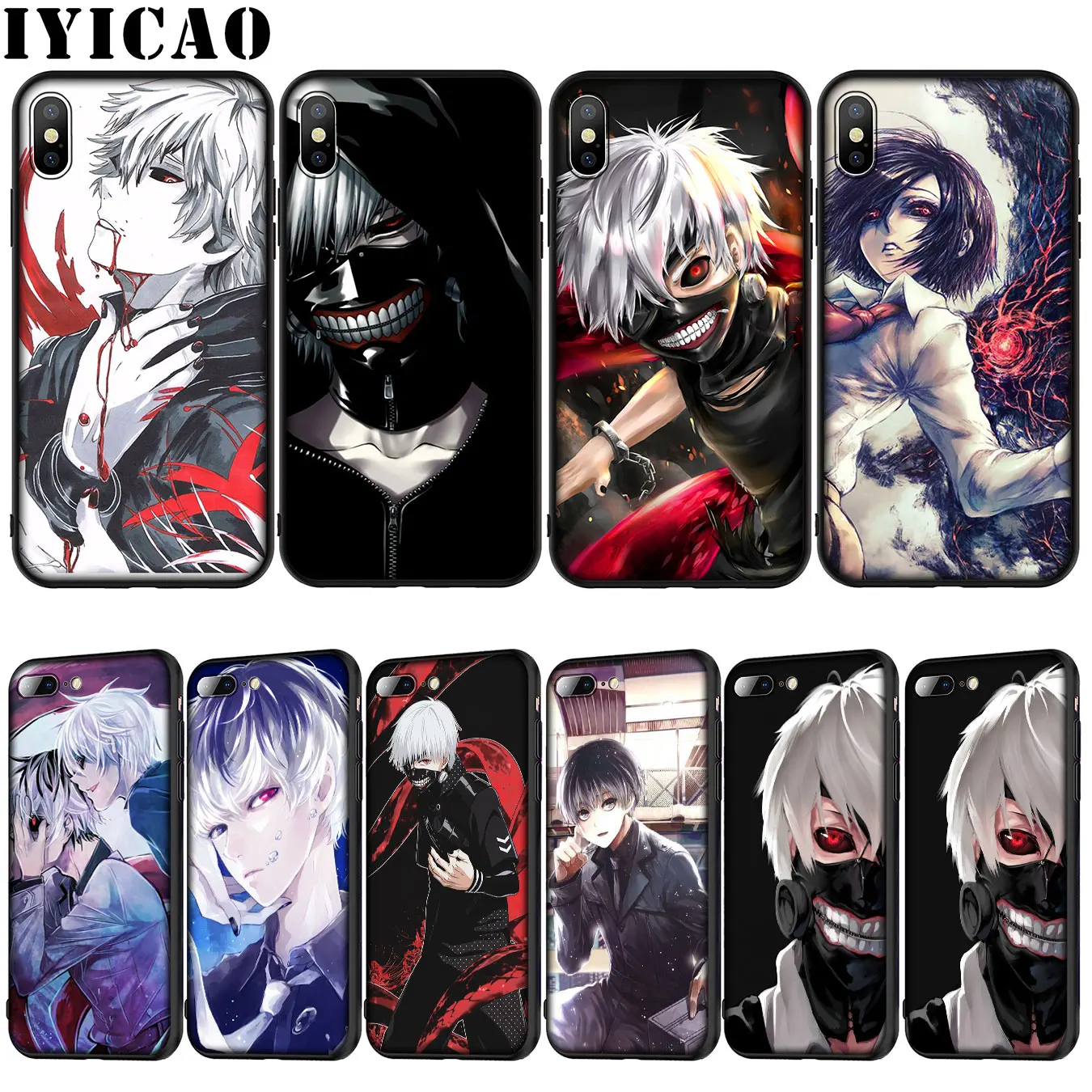 Короткая футболка с героями из японского аниме Tokyo Ghoul для косплея канеки кэна Sasaki