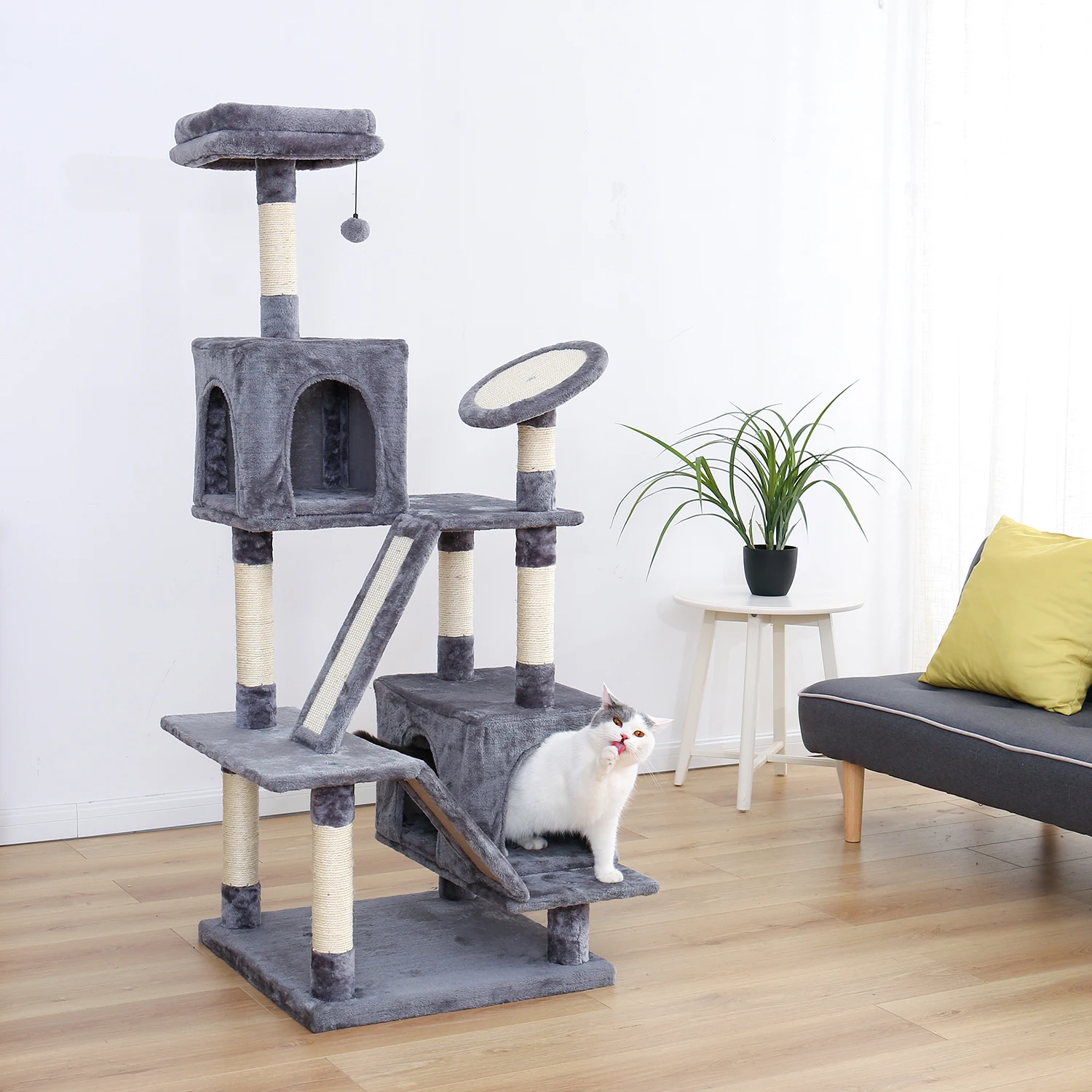 Europe Domestic Delivery Funny Cat Jumping Toy With Ladder Scratching Wood Climbing Tree For Frame Furniture | Дом и сад