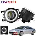 2 X сборка противотумансветильник Angel Eye для Peugeot 407 Coupe 6C 2005-2011, светодиодный ний бампер автомобиля, светодиодные линзы DRL, противотуманная фара H11