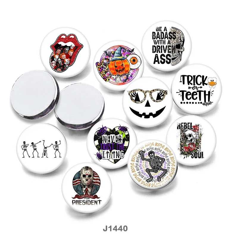 

Halloween 12mm/18mm/20mm/25mm/30mm Round glass cabochon flat back Making findings J1440