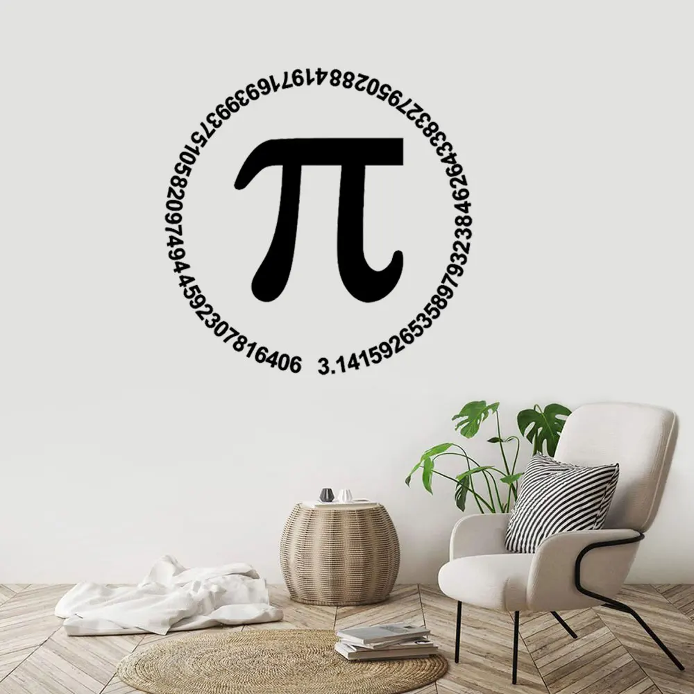 

Math Lovers School Stickers Bedroom Vinyl Wall Decal Pi Mathematics Number Wallpaper Removable Children Room Decoration DW8325