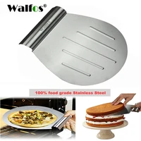 walfos food grade transfer cake tray scoop cake moving plate bread pizza blade shovel bakeware pastry scraper cozinhar