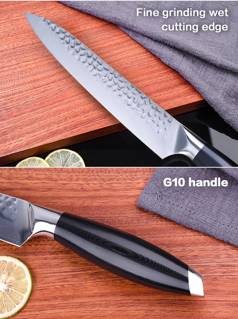 Лидер продаж Кухня ножи Набор 440C Нержавеющая сталь 5 шт. Нож Santoku нарезки режущий инструмент нож для чистки фруктов готовить инструмент для ножей