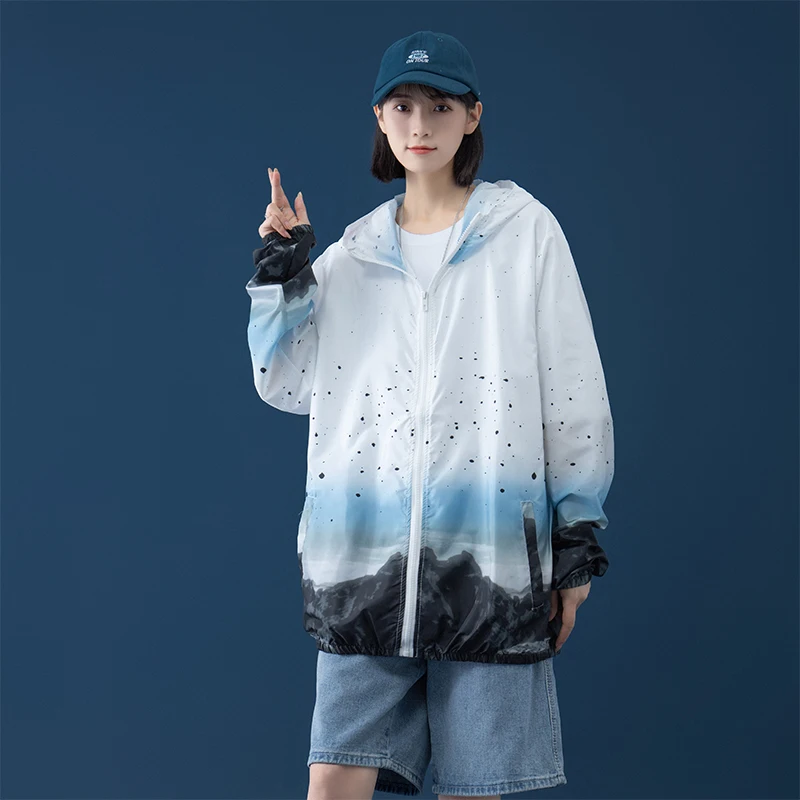 

Sunscreen clothing skin thin breathable windproof clothing summer outdoor sports coat sunscreen clothing M-5XL