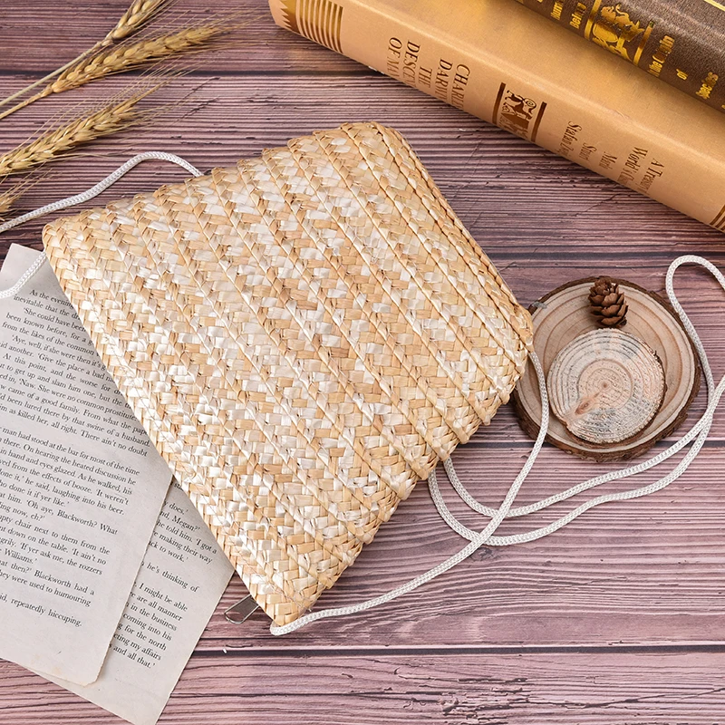 Маленький женский кошелек из ротанга и травы женская сумка для мобильного