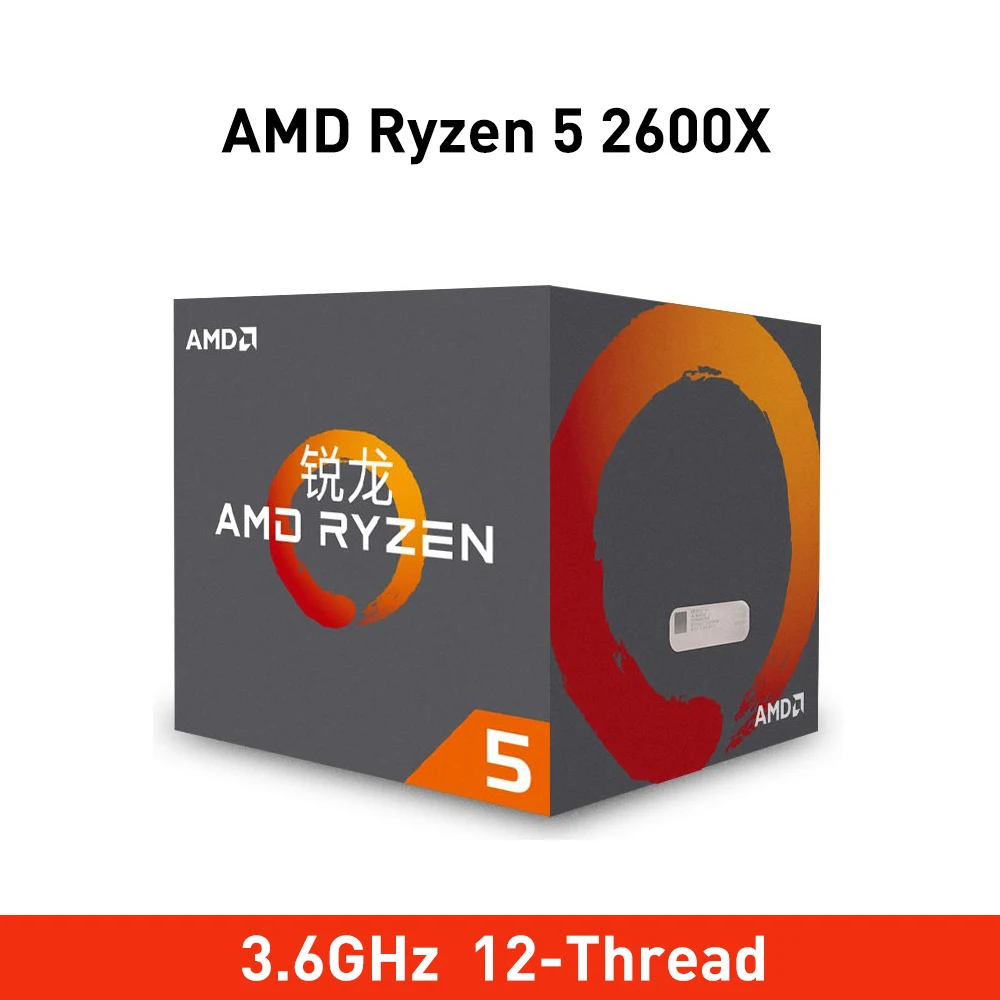 amd ryzen 5 2600x процессор 3,6 ГГц 6-ядерный 12 плотность ткани-95 W TDP для кормления processador разъем am4 Рабочий стол с абсолютно товар в запечатанной коробке с usb-разъемом cooler
