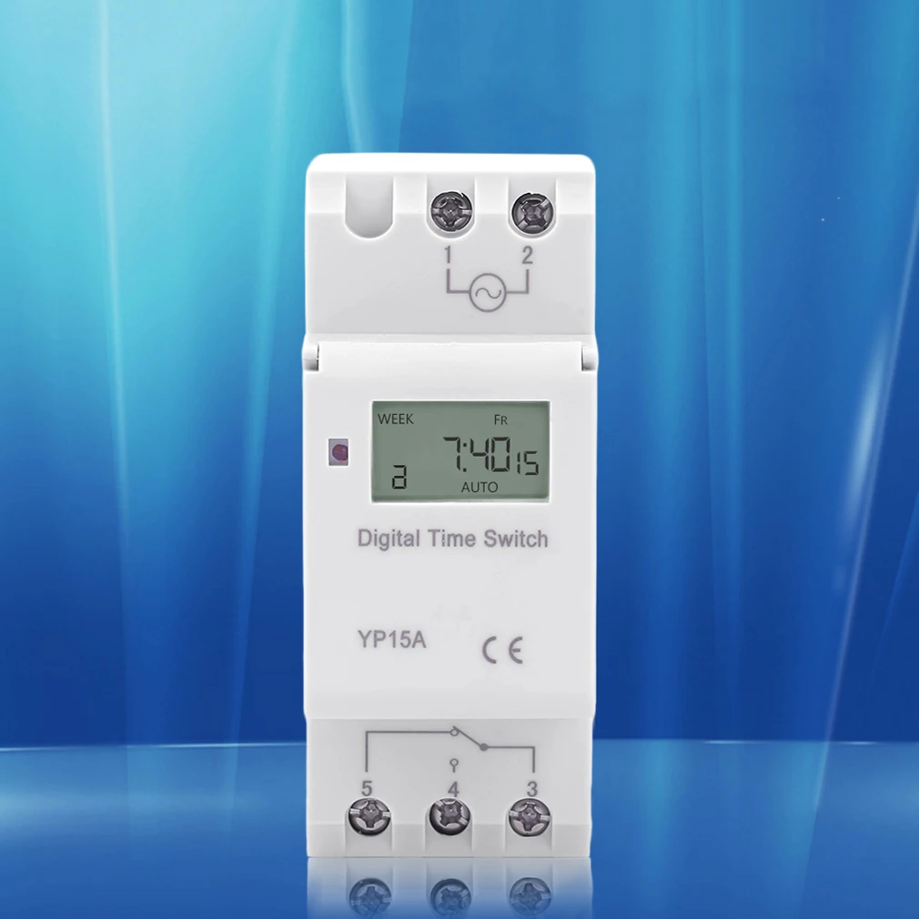 Электронный программируемый таймер с ЖК дисплеем на панели цифровой литиевой