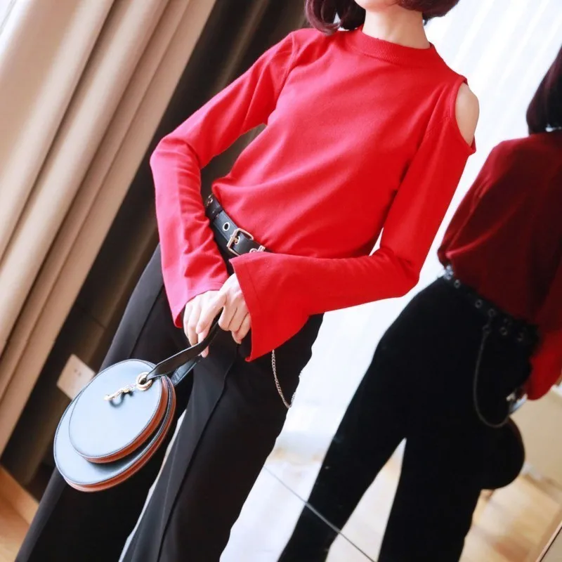 LANMREM 2020 новые модные корейские женские тонкие приталенные топы с длинными