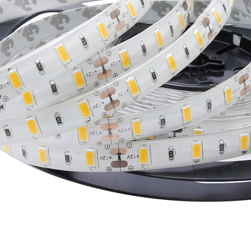 

Flexible 5M DC 12V 36W SMD 2835*300 Leds IP20 Warm White(3000K) LED Strip Band Lights