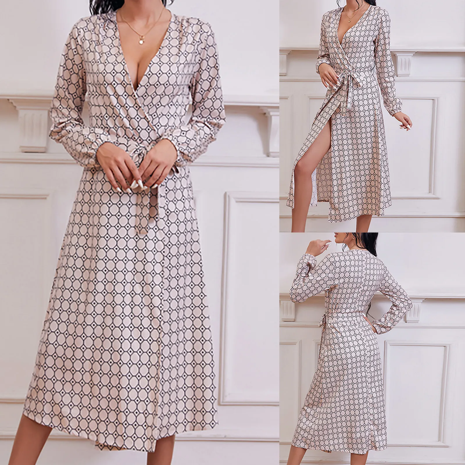 

A-line Hot Selling Vestidos De Graduacion Sexy V-neck Long Sleeve Strapped Evening breathable and comfortable Long Dress