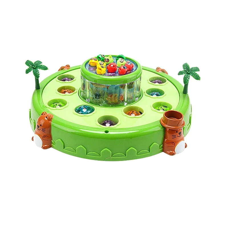 

2 in 1 Interactive Whack a Mole Game&Magnetic Fishing Toy for Toddlers-Learning Early Developmental Toy-Fun Gift