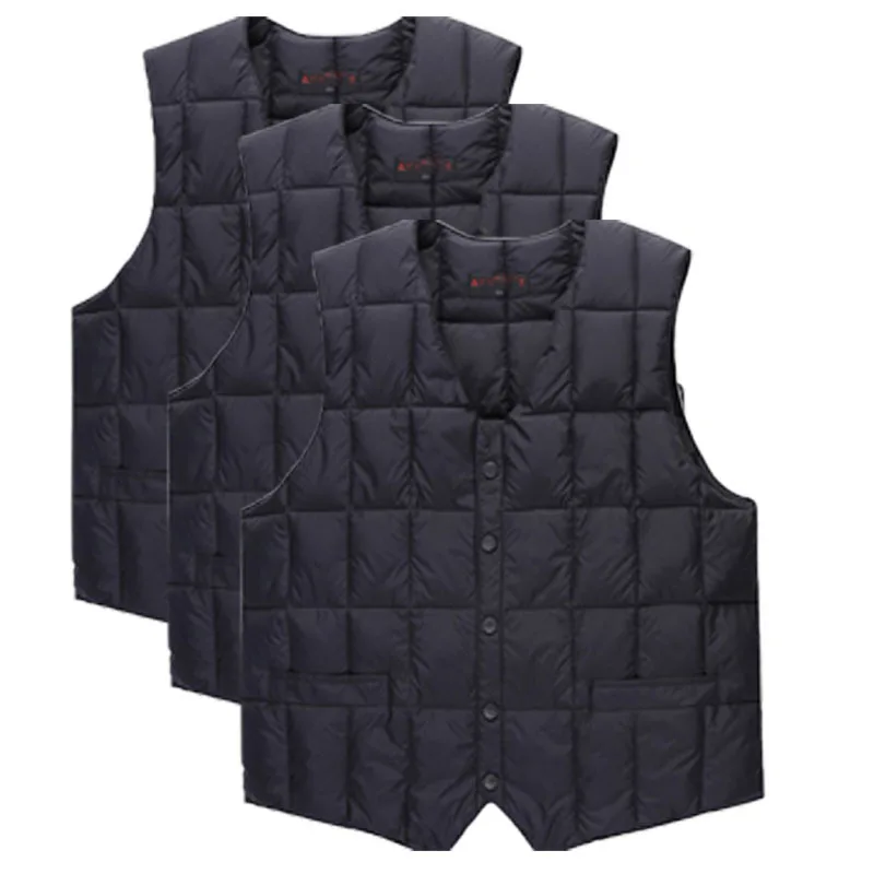 

Middle-aged men's vest middle-aged and elderly men's warm down cotton vest autumn and winter wear plus size waistcoat vest