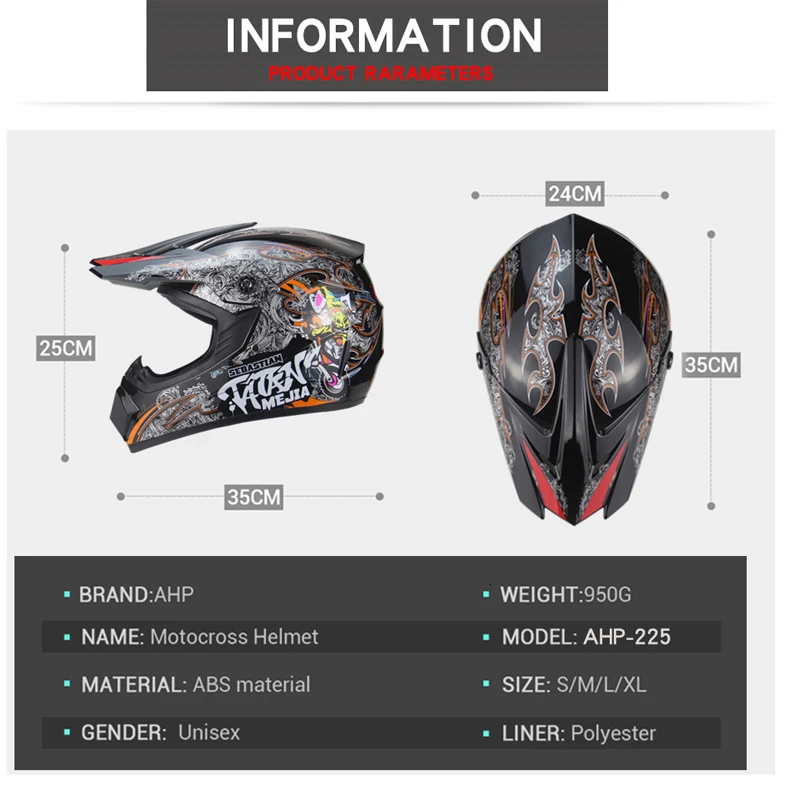 Шлем для езды по бездорожью мотоциклетный шлем с закрытым лицом гонок спуску