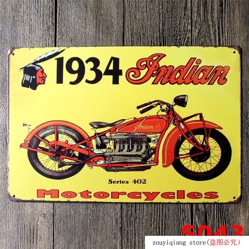 30*20cm Vintage Metal Tin Signs Motorcycle Medium Craft Iron Painting Wall Poster (Visit Our Store More Products!!!) | Дом и сад