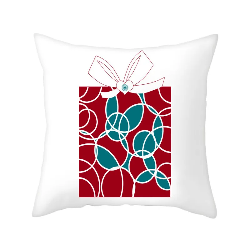 

Fuwatacchi Christmas Decorative Pillowcase Polyester Christmas Cartoon Pillow Case Santa Elk Sofa Throw Cushion Cover Home Decor