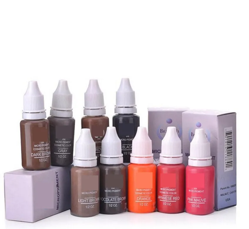 1/2OZ Профессиональные чернила для татуажа пигмент перманентного макияжа бровей