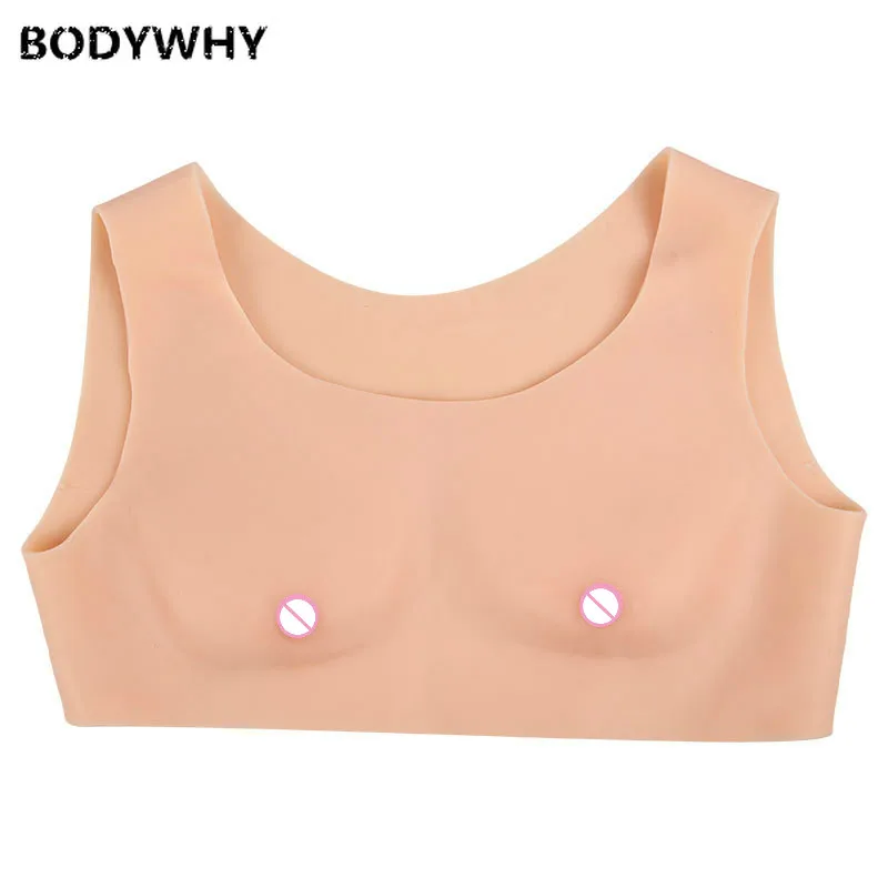 Silicone Crossdresser Male Chest Muscle Short Round Neck Muscle Wear Thickening High Quality Chest Muscle Silicone Muscle