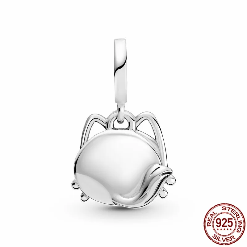 

2021 New 925 Sterling Silver Pet Cat Charm Fit Original 3mm Bracelet&Bangle For Women Birthday Fashion Jewelry Gift