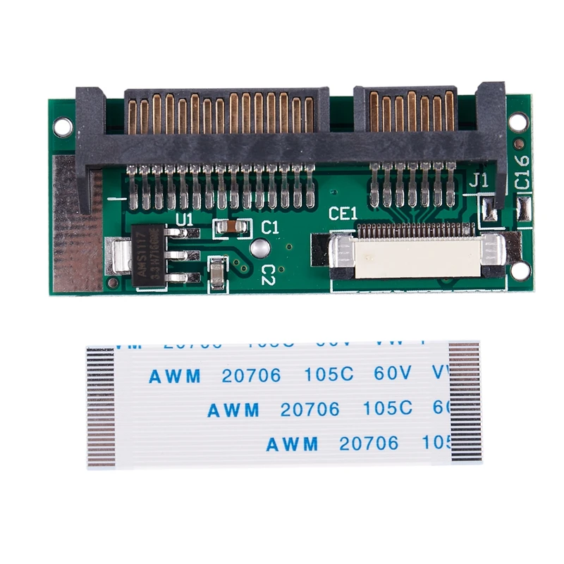 1.8" ZIF CE SSD HDD to 7+15 Pin SATA Adapter Converter w FFC Cable | Компьютеры и офис