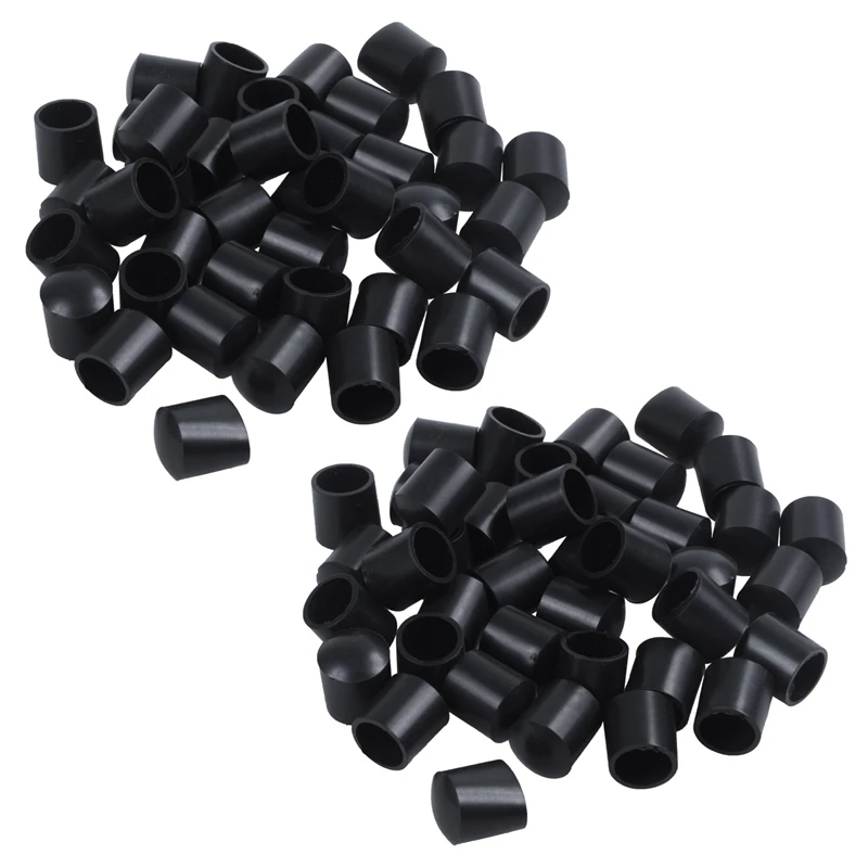 

Rubber Caps 80-Piece Black Rubber Tube Ends 10Mm Round