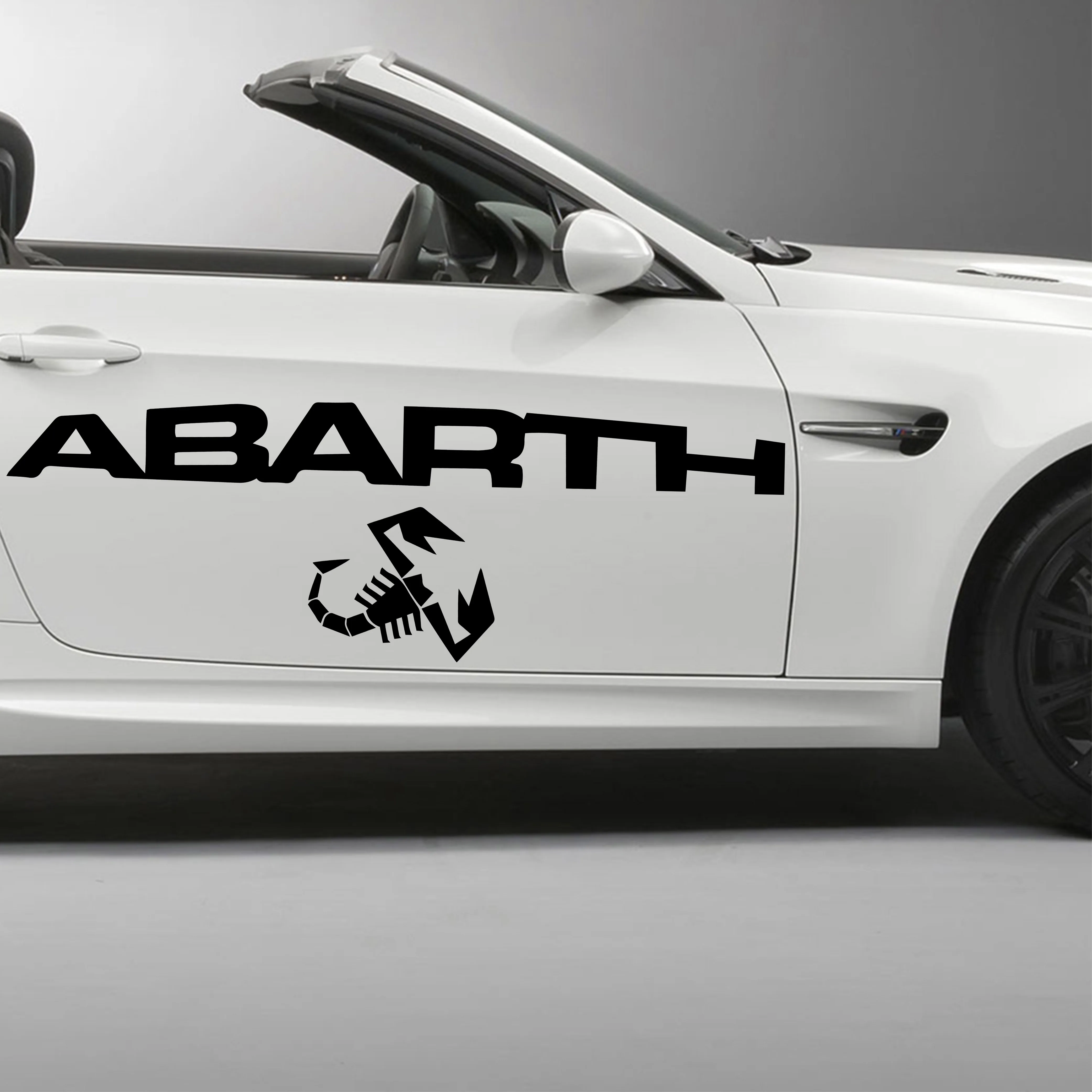 

24 шт., наклейки для зеркала заднего вида fiat 500 abarth