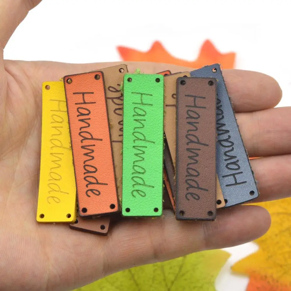 20 шт. этикеток ручной работы этикетки для одежды кожаные бирки джинсовая сумка