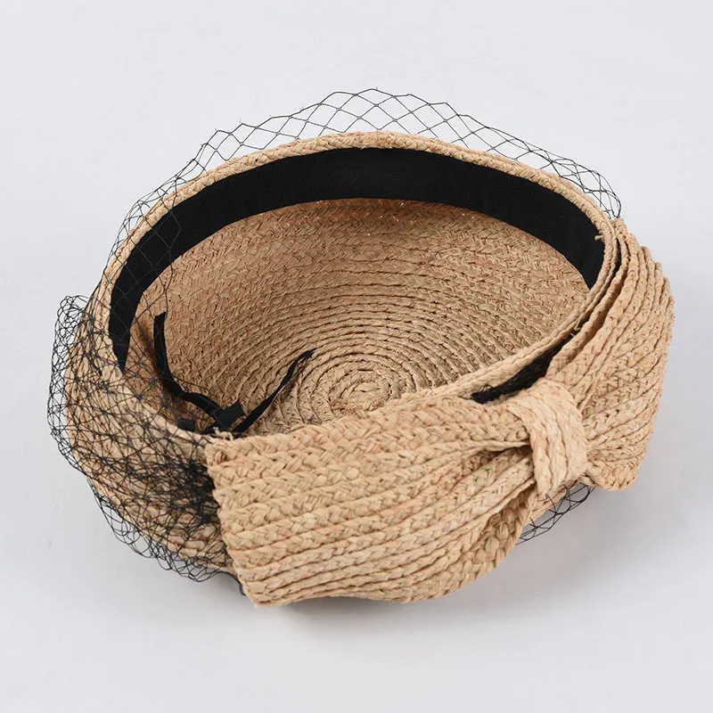 USPOP летние шляпы женские береты из рафии соломы берет сетчатой пряжи с большим