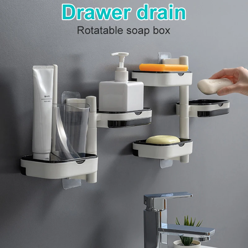 Вращающийся дренаж для мыла настенный многослойный держатель губка посуда