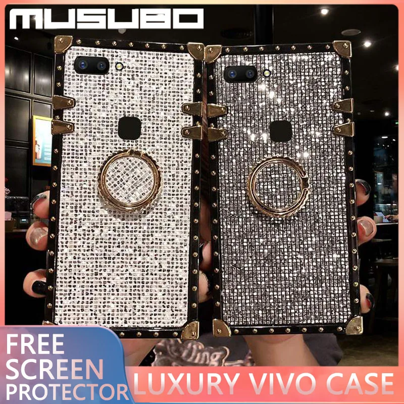 MUSUBO чехол сверкающий с блестками dla Vivo X20 плюс X21 я S X23 X27 S1 Pro X7PLUS Y9S Y5S Y66 Y67 Y83 Y85 Y93 Y97 S6