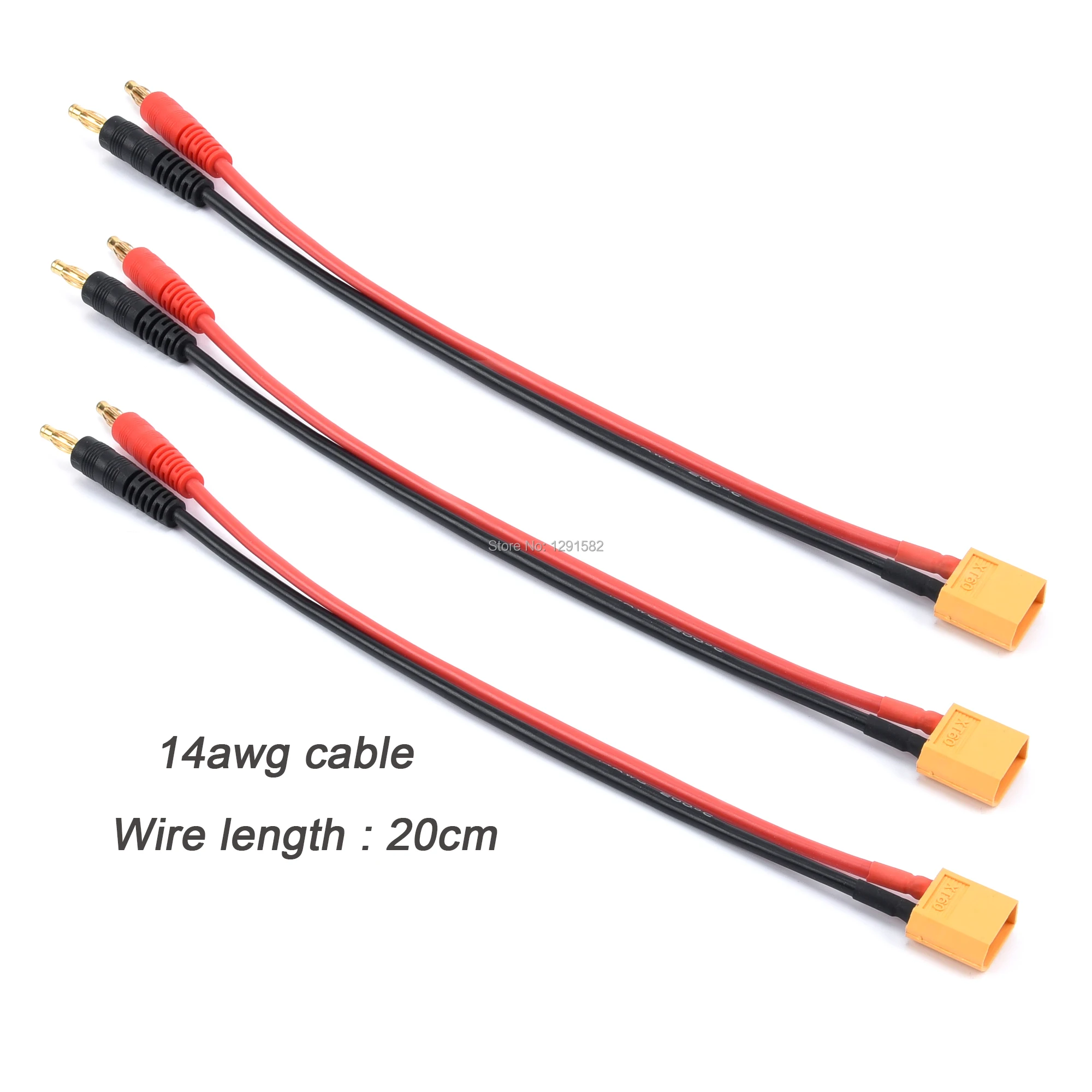 3 шт. вилка банан XT 60 XT60 до 4 0 ММ кабель 14AWG для зарядки длина 20 см 200 мм