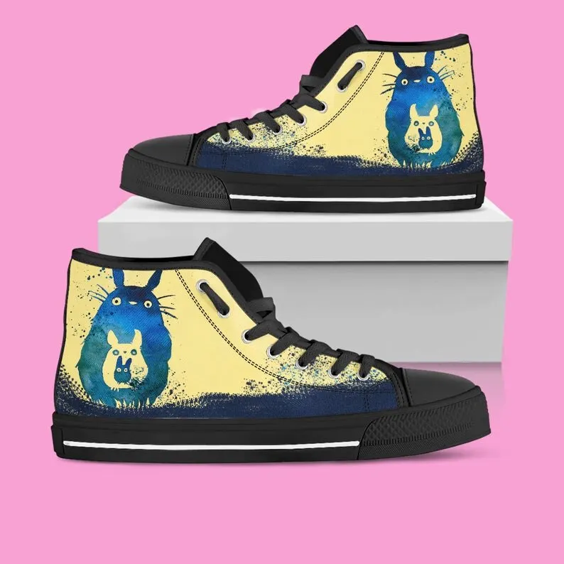 

Totoro High Top, Mens Womens Designer Leisure Sneakers Men Casual Canvas Shoes