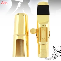alto be saxophone mouthpiece goldplated copper brass sax mouth size 6c 7c for classical jazz music saxophone accessories