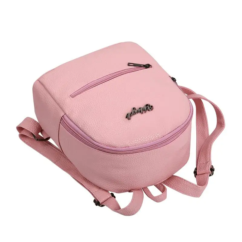 

preppy style solid women kawaii rucksack simple lychee pattern ladies travel bag student school backpacks mochila infantil