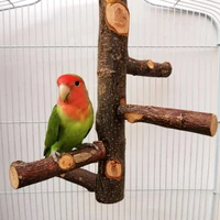 wooden bird stand perch bird parrot natural stand stick pole parrot stand bird animal toy bird cage accessories