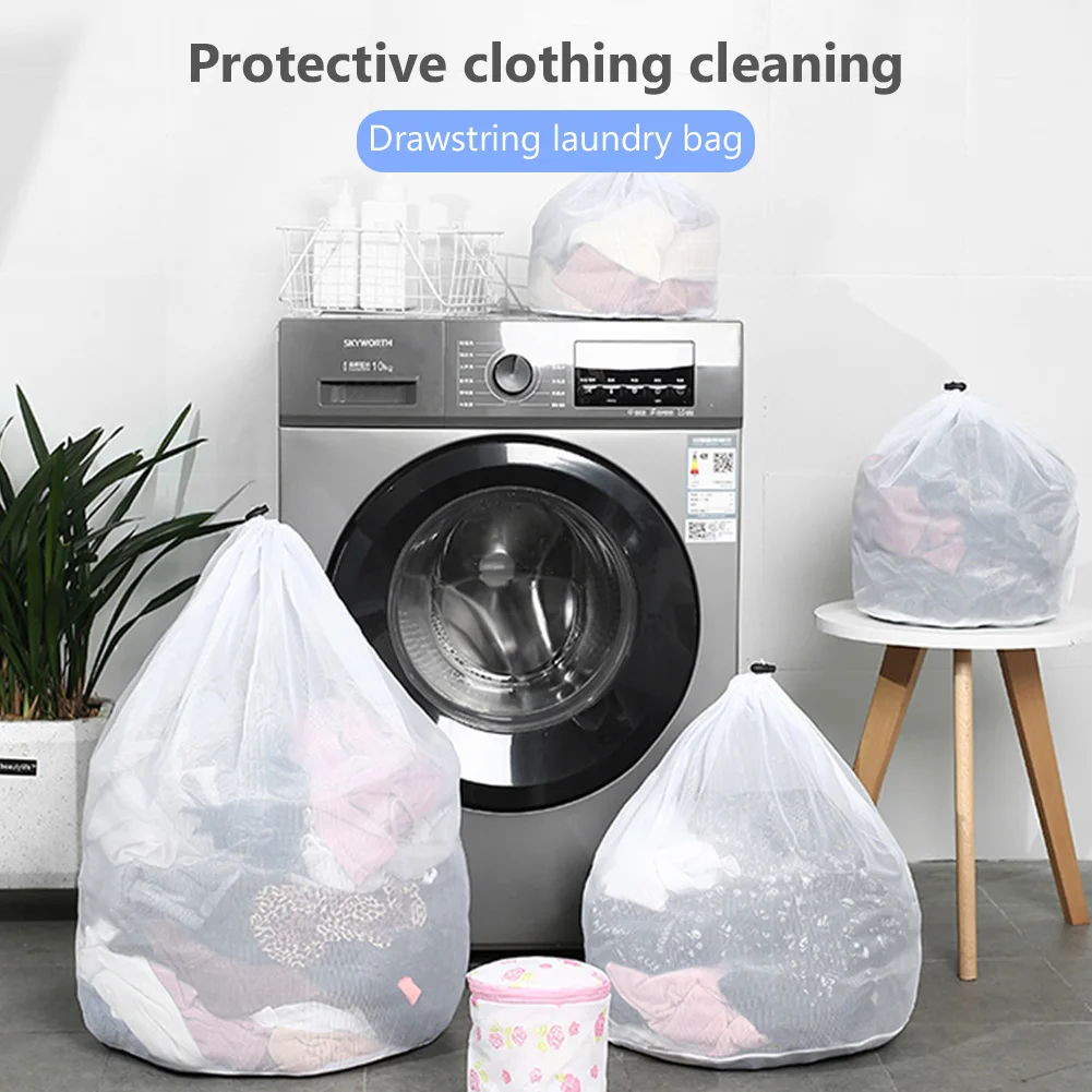 

Mesh Household Underwear 4 Size Drawstring Washing Machine Laundry Bag Bra Socks Wash Foldable Dirty Capacity Clothes Storage
