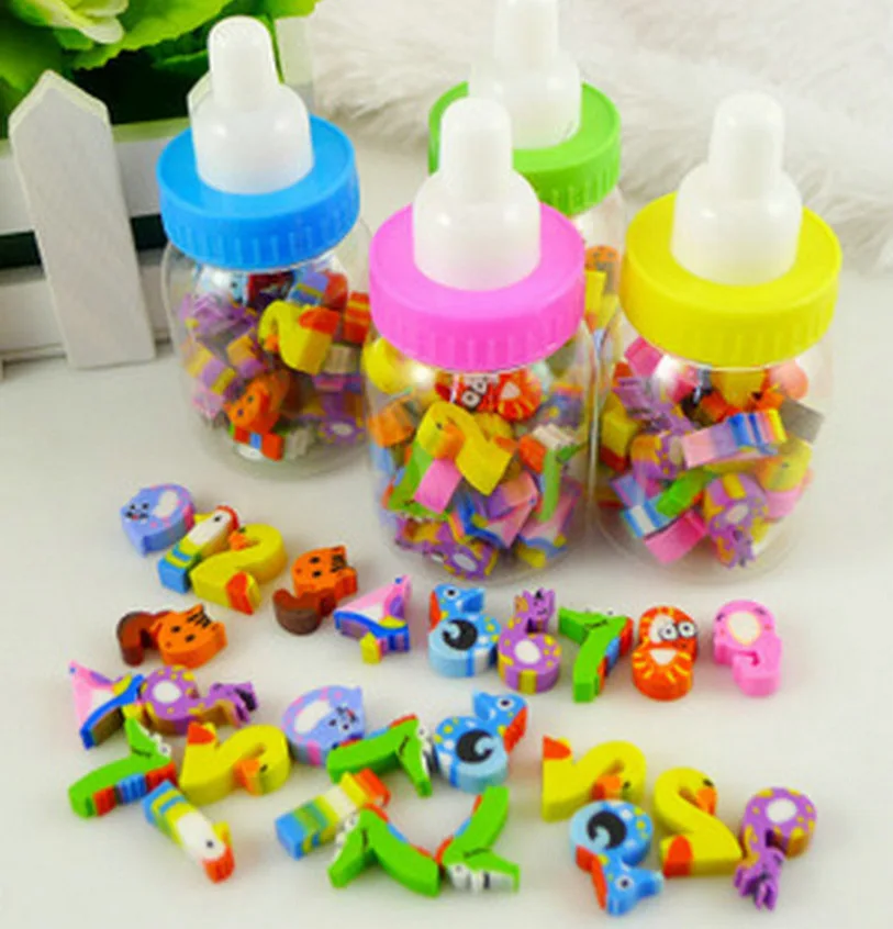 1 бутылка (20 22 шт) для молока ластик фрукты животное Рождество цифровая резиновая